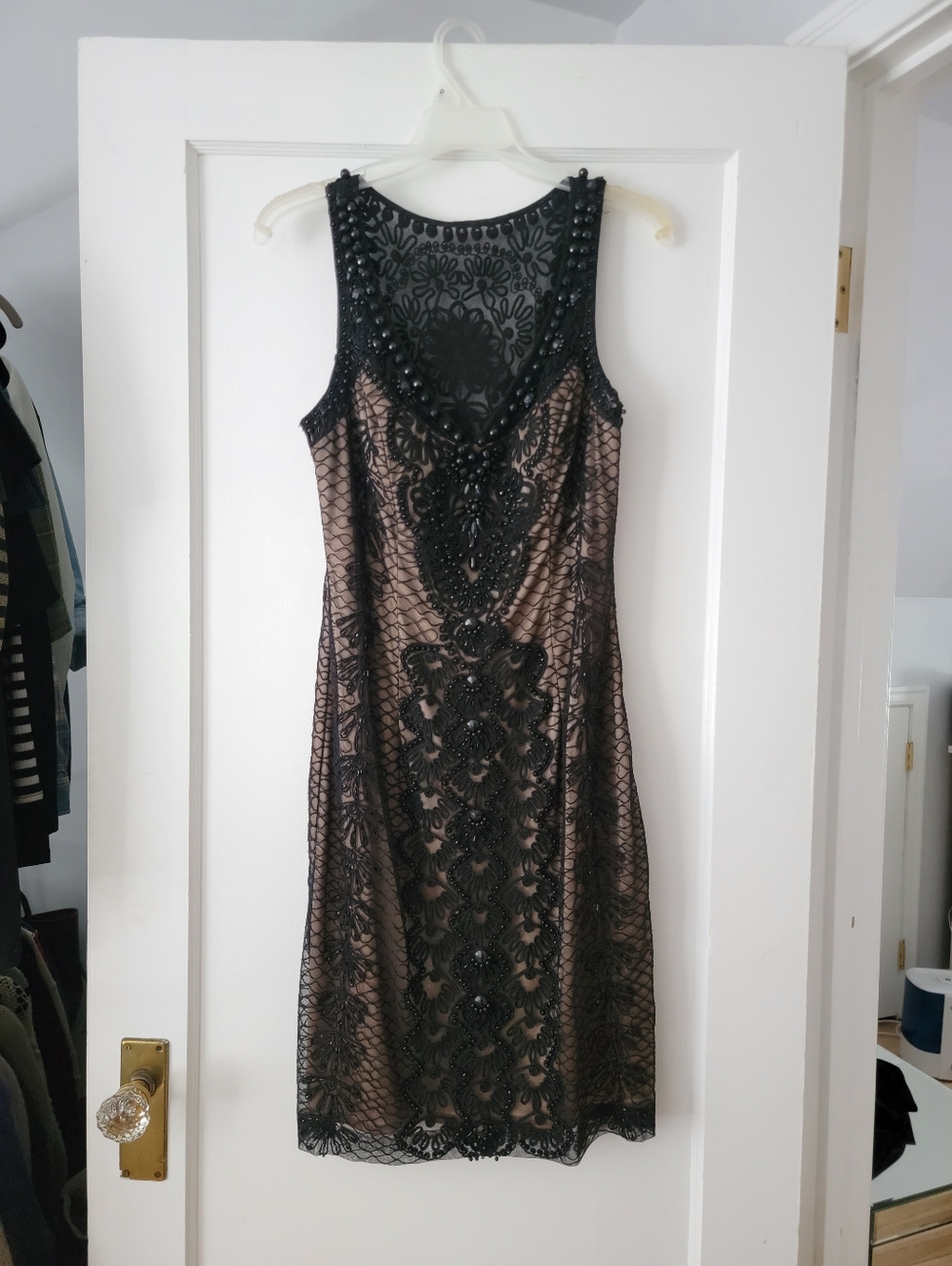 Barely Worn Sue Wong Beaded Flapper 20s Gatsby Midi Dress Size 6
